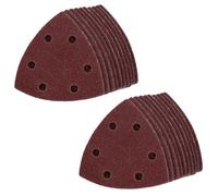 AB Tools 90mm Triangular Sanding Abrasive Discs Pads Hook Loop Backing Mixed Grit 100Pk