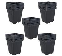 AB Tools 9Cm Square Plant Flowers Seeds Seedling Plastic Pots Trays Containers 60Pc