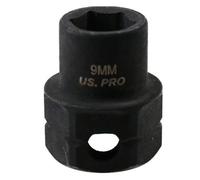 AB Tools 9mm Metric Stubby 3/8" Drive Shallow Impact Socket Hex Shank 25mm Depth