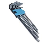 AB Tools 9Pc Metric Ball Ended Allen Hex Keys Extra Long With Holder 1.5mm - 10mm