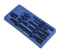 AB Tools 9Pc Mixed Drive Impacted Impact Socket Extension Bar Set 1/4" 3/8" 1/2" Drive