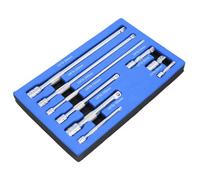 AB Tools 9Pc Mixed Drive Straight Socket Extension Set 1/4" 3/8" And 1/2" Drive