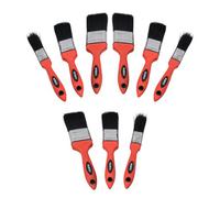 AB Tools 9Pc Paint Brush No Bristle Loss Set For Painting + Decorating Soft Grip Handle