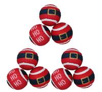 AB Tools 9Pk Dog Red Festive Christmas Gift Themed Tennis Balls Ball Mad Xmas Gift