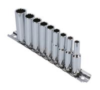 AB Tools Af Deep Sockets 1/4" Drive Imperial Bi-Hex Double Deep 9Pc Set