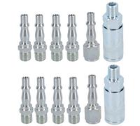 AB Tools Air Line Hose Compressor Fitting Connector Quick Release Set Male 1/4" Bsp 12Pc