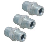 AB Tools Air Line Hose Compressor Fittings / Connector 1/4" Bsp Male To Male 3 Pack Ft001