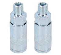 AB Tools Air Line Hose Connector Fitting Female Quick Release 1/4 Bsp Male 2Pk Ft008