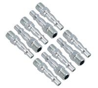 AB Tools Air Line Hose Fitting Connector Male Quick Release 1/4 Male Thread 10Pk