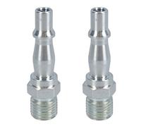 AB Tools Air Line Hose Fitting Connector Male Quick Release 1/4 Male Thread 2Pk