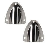 AB Tools Air Vent Drain Cover Clamshell Shell Shaped Polished Stainless Steel 45mm 2Pk
