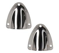 AB Tools Air Vent Scoop Drain Cover Shell Shaped Polished Stainless Steel 45mm 2PK