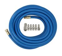 AB Tools Airline Air Hose 8mm 10M 50Ft Compressor & Euro Quick Release Fittings