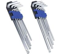 AB Tools Allen Hex Torx Star Tamperproof Key Set Extra Long T10 - T50 1.5mm - 10mm
