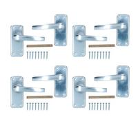 AB Tools Aluminium Lever Lock Door Handle Handles 100mm X 40mm Spindle + Fixings 4Pk