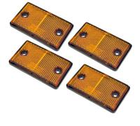 AB Tools Amber Rectangular Side Reflector Pack Of 4 Trailer Fence Gate Post Tr068