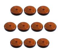 AB Tools Amber Round Side Reflector Pack Of 10 For Trailers Fence / Gate Posts Tr066