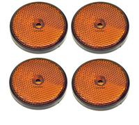 AB Tools Amber Round Side Reflector Pack Of 4 For Trailers Fence / Gate Posts Tr066