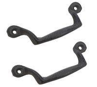 AB Tools Antique Style Pull Door Handle Cast Iron 12Cm X 3.5Cm Cabinet Drawer Chest 2Pk