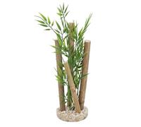 AB Tools Aqua Décor Small Bamboo 23cm Artificial Aquarium Plant with Weighted Base for Easy Planting and Display