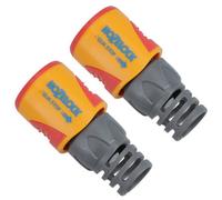 AB Tools Aquastop Plus Connector 12.5mm 15mm Hose Pipe Garden Watering Fitting 2Pc