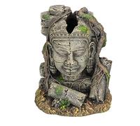 AB Tools Aquatic Aquarium Ancient Stone Head Ruin Fish Tank Ornament 14x10x17cm