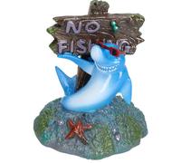 AB Tools Aquatic Aquarium Cool Shark 'no Fishing' Fish Tank Ornament