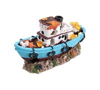 AB Tools Aquatic Aquarium DecoLED Boat Ship Wreck Fish Tank Ornament 7x10x18cm