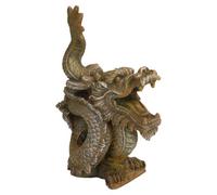 AB Tools Aquatic Aquarium Decor Aged Golden Dragon Medium Fish Tank Ornament 7.5 X15 X19.5Cm