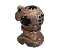 AB Tools Aquatic Aquarium Decor Deco Led Divers Helmet Fish Tank Ornament 7X9X14Cm