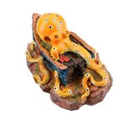 AB Tools Aquatic Aquarium Decor Deco Led Octopus Fish Tank Ornament 10X11X14Cm