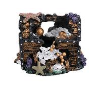 AB Tools Aquatic Aquarium Decor Deco LED Treasure Chest Fish Tank Ornament 7x8x10cm
