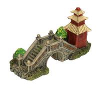AB Tools Aquatic Aquarium Decor Japanese Garden Bridge Fish Tank Ornament 15X8X8Cm