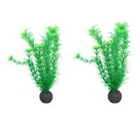 AB Tools Aquatic Aquarium Fish Tank Self Sinking Medium Silk Plant H-20Cm (No4) 2Pk