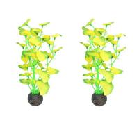 AB Tools Aquatic Aquarium Fish Tank Self Sinking Middle Silk Plant H-20Cm (No10) 2Pk