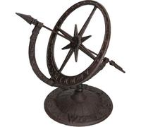 AB Tools Armillary Sundial Ornament Cast Iron Garden Feature Statue Clock Metal Compass
