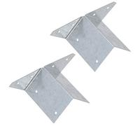 AB Tools Arris Rail Bracket Fence Post Support Galvanised 100mm Panel Repair 2Pk