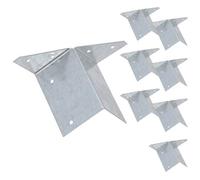 AB Tools Arris Rail Bracket Fence Post Support Galvanised 100mm Panel Repair 8Pk