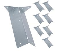 AB Tools Arris Rail Bracket Fence Post Support Galvanised 225mm Panel Repair 8Pk