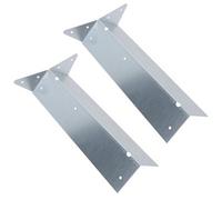 AB Tools Arris Rail Bracket Fence Post Support Galvanised 300mm Panel Repair 2Pk