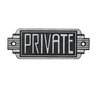 AB Tools Art Deco Private Sign Cast Iron Sign Plaque Door Wall Cafe Shop Pub Hotel Bar