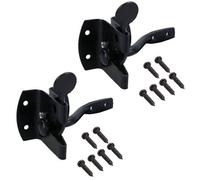 AB Tools Auto Automatic Gate Latch Catch + Striker Thumb Release Black Powder Coated 2Pk