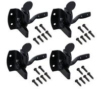 AB Tools Auto Automatic Gate Latch Catch + Striker Thumb Release Black Powder Coated 4Pk