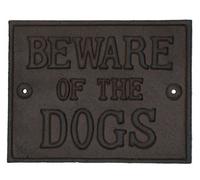 AB Tools Beware Of Dogs Rust Cast Iron Sign Plaque Wall Fence Gate Post House Home