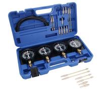 AB Tools Bike Motorcycle Carburettor Vacuum Synchroniser Balancer 4 Gauges + Adaptors