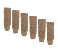 AB Tools Biodegradable Fibre Plant Pots For Seeds Seedlings Cuttings Round 6 X 6.5Cm 108Pc