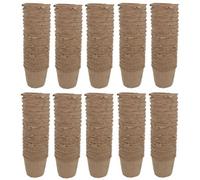AB Tools Biodegradable Fibre Plant Pots For Seeds Seedlings Cuttings Round 6 X 6.5Cm 180Pc