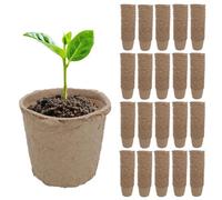 AB Tools Biodegradable Fibre Plant Pots For Seeds Seedlings Cuttings Round 6 X 6.5Cm 360Pc