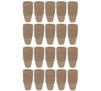 AB Tools Biodegradable Fibre Plant Pots For Seeds Seedlings Cuttings Round 8 X 8Cm 300Pc