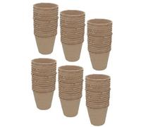 AB Tools Biodegradable Fibre Plant Pots For Seeds Seedlings Cuttings Round 8 X 8Cm 90Pc